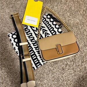 Marc Jacobs J bag Beige and Brown Crossbody Bag